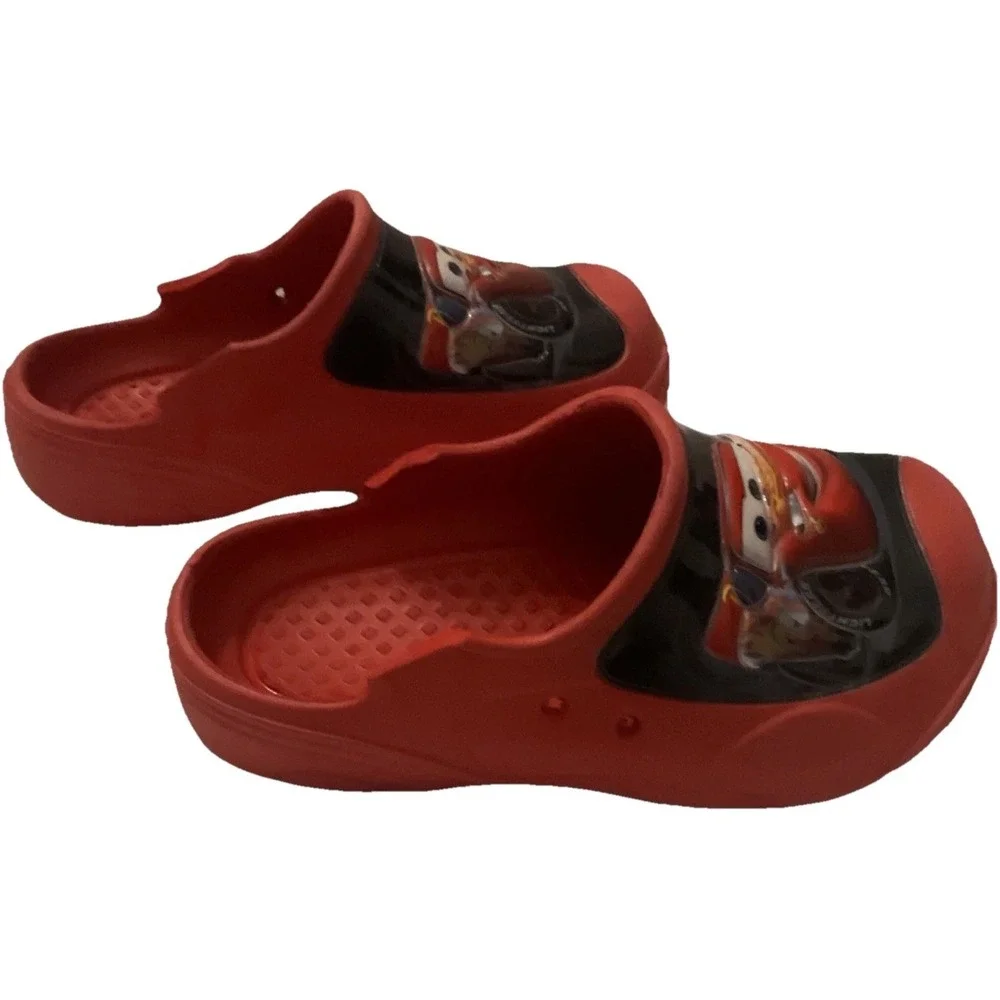Disney Cars Lightning McQueen Kids Red Clog Slip-On Shoes Size 7/8‎ Toddler